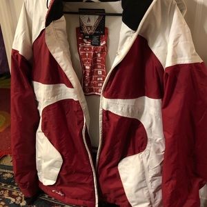 Oakley Red and White Ski Jacket